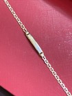 14kt Gold Baby Id Bracelet With Free Engraving 6     Flat Gucci All Yellow