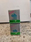 2 Boxes 1996 O b  Super Tampons - Sealed 40 Count Box - Vintage Feminine Hygiene