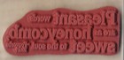 Honeycomb Saying Wood Mounted Rubber Stamp Impression Obsession C14275 New
