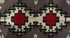 Native American Design Wool Rug-40  X 20 -excellent Quality-new-red white gray