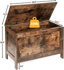 Rustic Brown Wooden Toy Box Chest Storage Bench Trunk Play Room Organize Bedroom