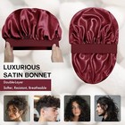 Satin Bonnet Silk Hair Bonnet Adjustable Bonne For Sleeping With Tie Band Lot
