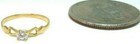 10kt Gold Elegant Cubic Zirconia Childs Ring Size 3 1 2 -gift Box -free Shipping
