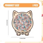 135-piece Colored Cat Shaped Wooden Jigsaw Puzzle  Unique Animal Shape Wood