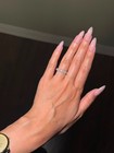 Brand New Wedding Band  Oval 1 0 Carat  Halfway  18k White Gold