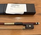 Vintage Violin Bow 4 4 Abalone Inlay Beautiful In Fiddlerman Carbon Fiber Box