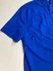 Reel Legends Shirt Mens Med Blue Solid Nylon Mariner Ii Vented Fishing Outdoors