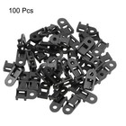 100pcs 19 6x9 5x5mm Black Cable Tie Mount Saddle Type Mount Wire Holder