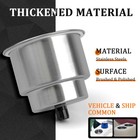 2x Stainless Steel Cup Drink Holders For Car Truck Camper Marine Boat Universal