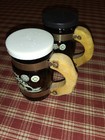 Vintage Pennsylvania Dutch Country Mug Salt And Pepper Shakers Horse Buggy Farm