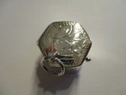 Sterling Silver Pill Box Hexagon Shape Pendant Grgeous Shape Engraved 925 Silver