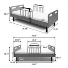 Electric Adjustable Hospital Bed For Home Use W wired Remote Control Memory Foam