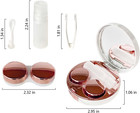 Rose Gold Contact Lens Case  Travel Contact Case Cute Lens Holder Kit With Mirro