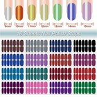  16 Sheets Nail Wraps For Women Nail Polish Strips Solid Color Self Adhesive 
