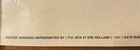 Kate Bush S t 1979 Dutch  verkerke  Org Personality Poster  blue Leotard  Vg