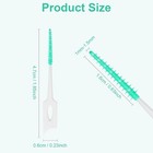 Dental Floss Picks  200 Count  Soft Rubber Brush Head With Convenient Carry Case