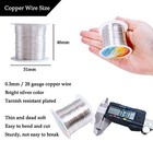 328 Feet Tarnish Resistant Copper Wires Jewelry Craft Wires 28 Gauge 1 Silver