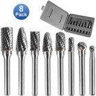 1 4   Double Cut Tungsten Steel Carbide Rotary Burr Die Grinder Shank Bit Set Us