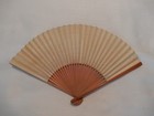 Vintage Asian Paper   Bamboo Folding Hand Fan