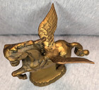 Vintage Brass Alloy Pegasus Winged Horse Statue Figurine 6  Tall  Mythological