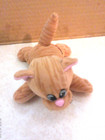 Tonka Pound Puppies Kitty Cat Purries Vintage Striped Plush Brown Pink Red Guc