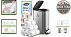 1 2 Gallon Clear Trash Bags 80 Count Unscented Plastic Garbage Liners