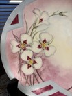 Antique Bavaria J c 8 25    Decorative Plate Shades Of Blues And Pinks Orchids