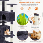 54-inch Cat Tree Tower     Multi-level With Sisal Scratching Post  Perfect Pet Gif