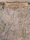 Vintage National Geographic Map  The Reaches Of New York City Map 1939 
