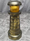 Vintage The Lighthouse 9  Aged Metal Tealight Candle Home Decor Man Cave