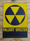 Vintage 1960 s Fallout Shelter Sign Nos - Overlays Shipping Paper 