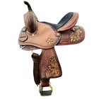 8  Kids Youth Western Horse Barrel Saddle Leather Tack Set Black Pink Turquoise