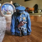 Police Officer Uniform Ornament Blue Cap Hat Weapons