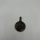 Clover Japan Antique Style Floral Thread Cutter Pendant Bronze Sewing Tool 482