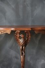 Antique 19th Century Carved American Eagle Federal Walnut End Side Table