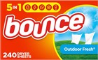 Bounce Dryer Sheets Laundry Fabric Softener Sheets  Outdoor Fresh  240 Count