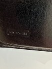 Vintage Coach Black Leather Flip Notepad Cover Agenda Planner Wallet