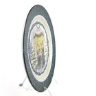 Homer Laughlin Turano Holiday Collection Bakery Window 12  Plate Blue Rim 2020