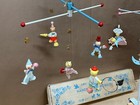 2 Vtg Irmi Wood Baby Crib Mobile  angel Mobile     fairytale Mobile  W  Music