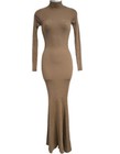 Fashion Nova Capricorn Sweater Maxi Dress Bodycon Ribbed Taupe Women   s Size Xs