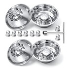 19 5  Wheel Simulators 10 Lug 225mm Stainless Dually Covers F450 F550 Hub Caps