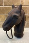 Antique Cast Iron Horse Head Hitching Post Topper 9 1 2  Tall 10 Lb Unique Ring