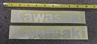  2x  Authentic Vintage Kawasaki Vinyl Decal Sticker Reflective Motorcycle Diecut