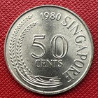 Singapore 1980 Copper-nickel 50 Cents  Lionfish  High Grade  Km  5