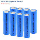 100  Real Lipo Rechargeable Battery 3 7v 2000mah Flat Head Toy Fan Flashlight