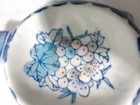 Vintage Pier 1 Ceramic Turtle Small Trinket Dish Blue Floral