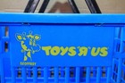 Vintage 90s Toys R Us Shopping Basket Blue Geoffrey Cart Bag Store Collectible