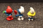 Vintage Lot Of 3  Vanity Mirror Smurf Schleich 1972  Peyo 2  1983 Papa Hong Kong