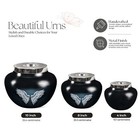 Wings Blue Urns For Large Adult Male   Female Human Ashes Memorial Loved One