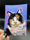 Aceo Custom Acrylic Pet Portrait Personalized Painting Ooak Venett_22 2 5x3 5in